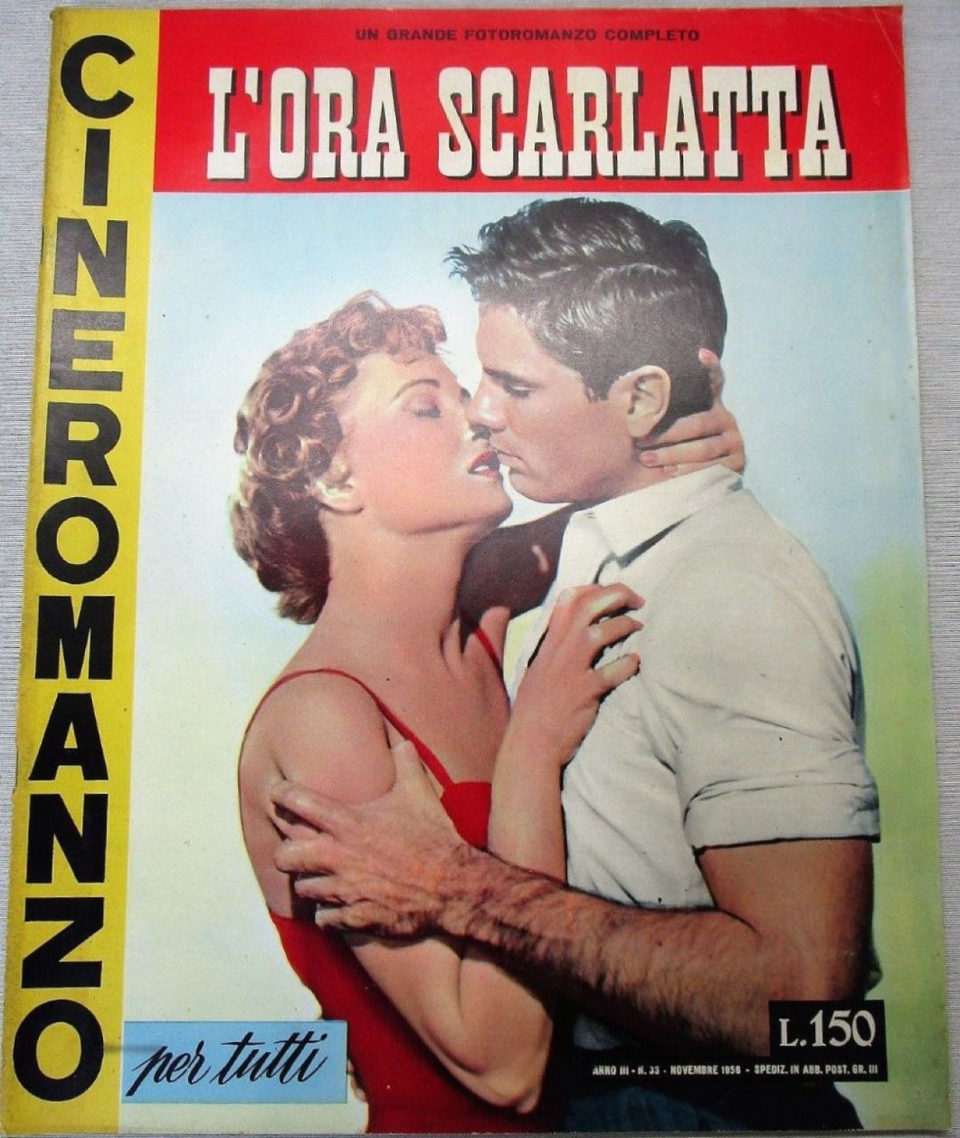 CINEROMANZO PER TUTTI magazine cover Issue 33  November 1956