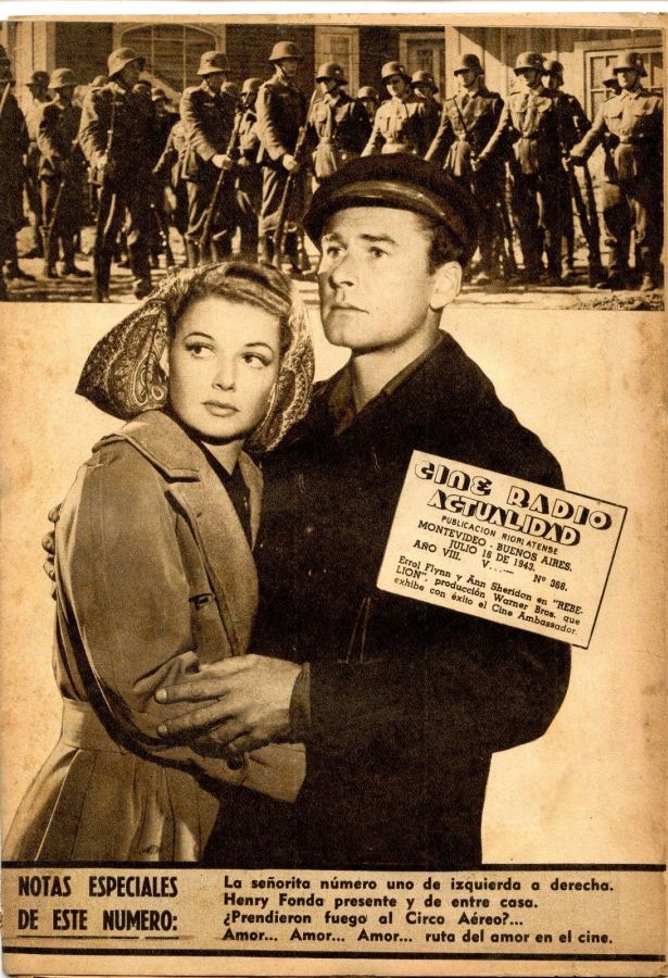 CINE RADIO ACTUALIDAD magazine side cover Issue 368 16 July 1943