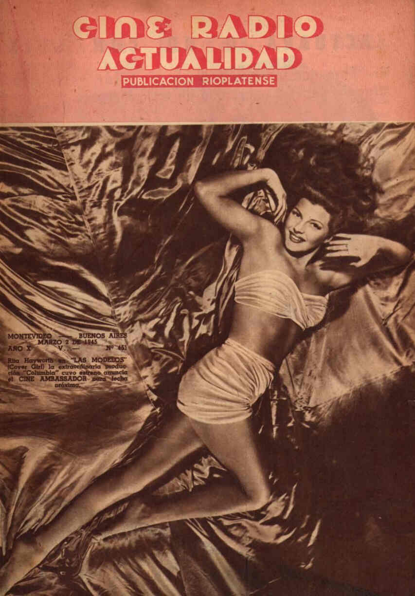 CINE RADIO ACTUALIDAD magazine side cover Issue 451 2 March 1945