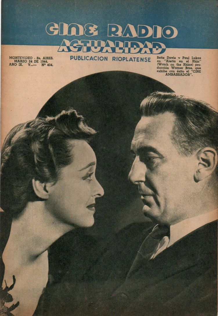 CINE RADIO ACTUALIDAD magazine side cover Issue 404 24 March 1944