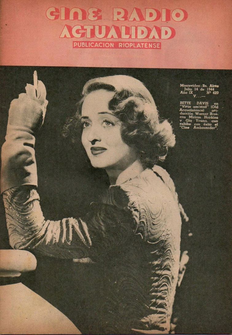 CINE RADIO ACTUALIDAD magazine side cover Issue 420 14 July 1944