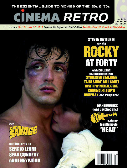 CINEMA RETRO magazine side cover Issue 37  2017