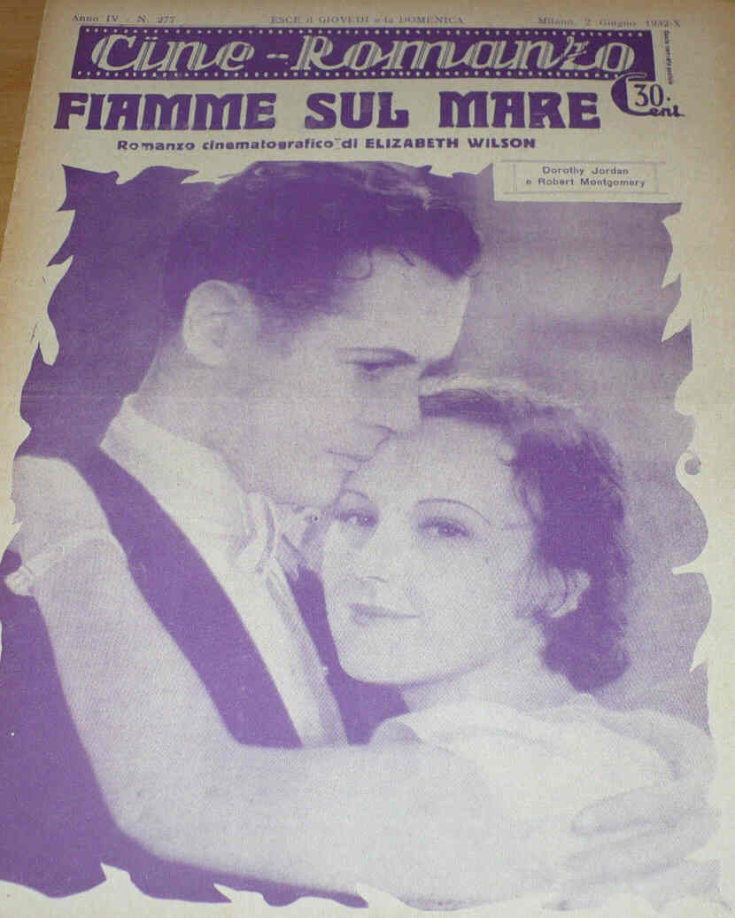 CINE ROMANZO magazine side cover Issue 277 2 June 1932