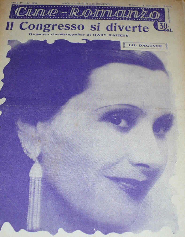 CINE ROMANZO magazine side cover Issue 308 18 September 1932