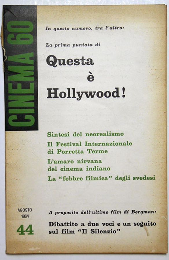 CINEMASESSANTA magazine cover Issue 44  August 1964