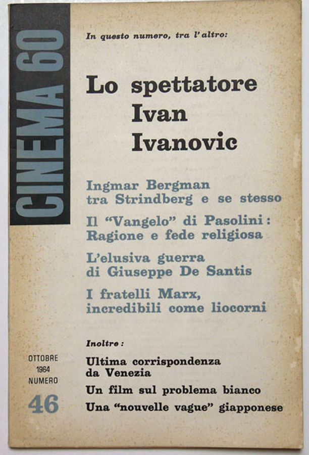 CINEMASESSANTA magazine cover Issue 46  October 1964