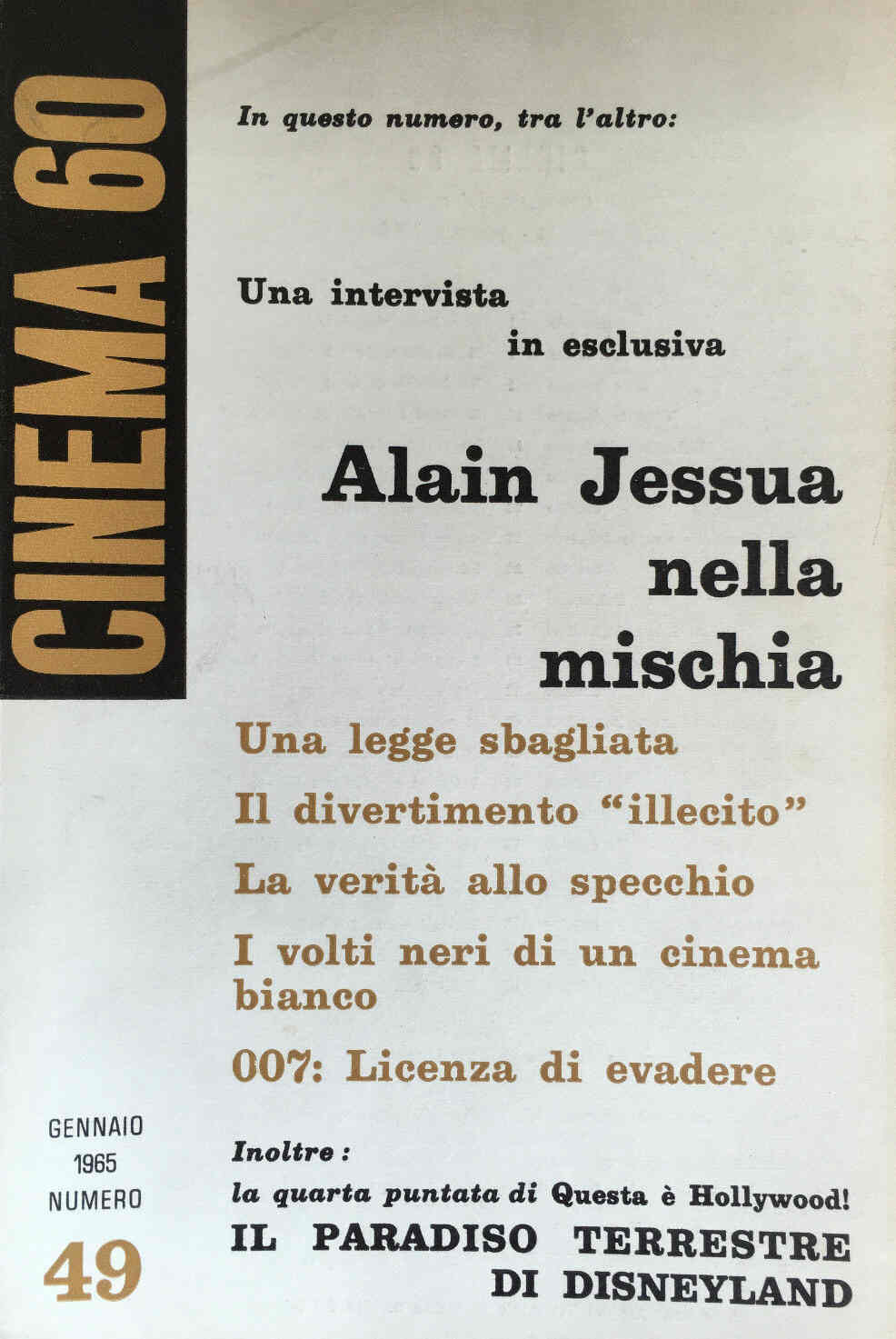 CINEMASESSANTA magazine cover Issue 49 January 1965
