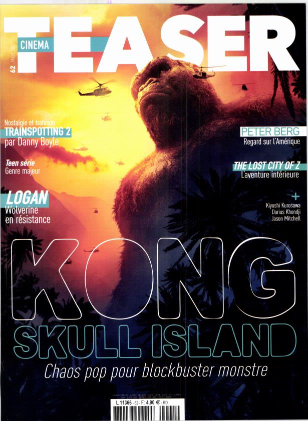 CINEMA TEASER magazine side cover Issue 62 March 2017