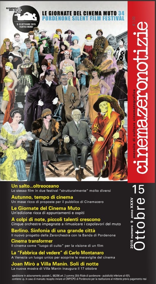 CINEMAZERO NOTIZIE magazine side cover October 2015