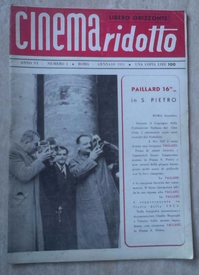 CINEMA RIDOTTO magazine cover  January 1951
