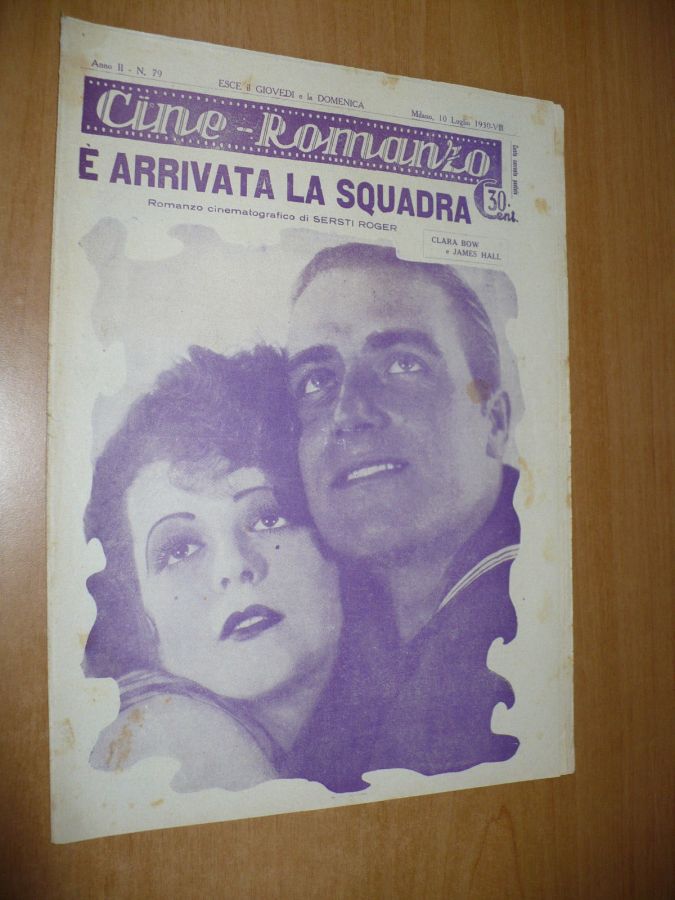 CINE ROMANZO magazine side cover Issue 79 10 July 1930
