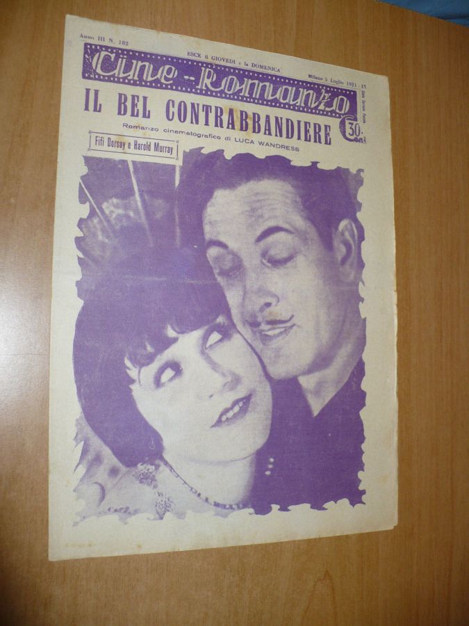 CINE ROMANZO magazine side cover Issue 182 5 July 1931