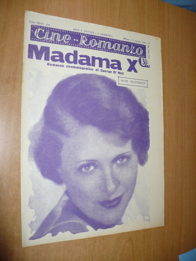 CINE ROMANZO magazine side cover Issue 194 16 August 1931