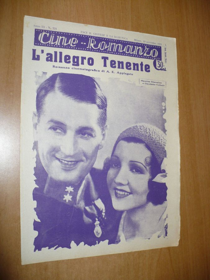CINE ROMANZO magazine side cover Issue 221 19 November 1931