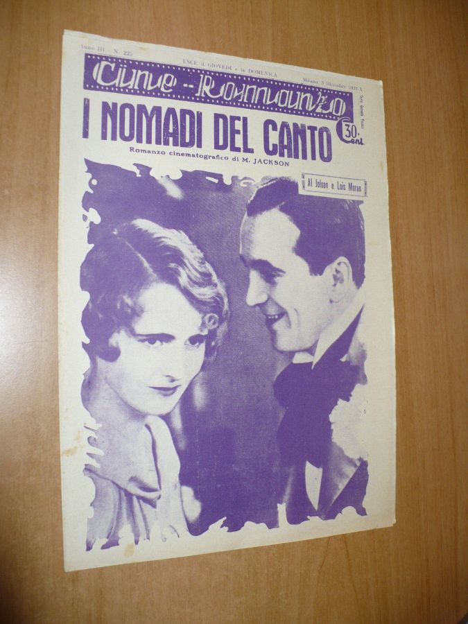CINE ROMANZO magazine side cover Issue 225 3 December 1931