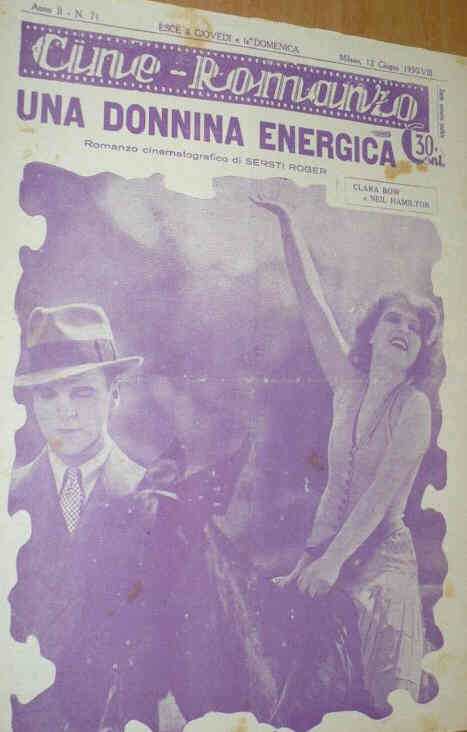 CINE ROMANZO magazine side cover Issue 71 12 June 1930