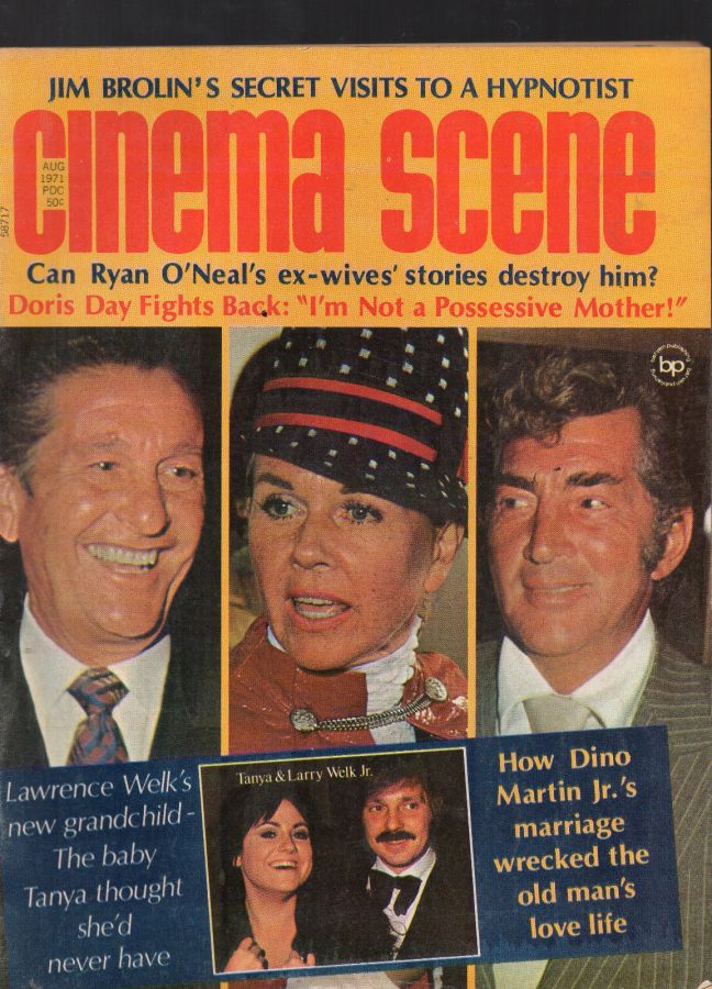 CINEMA SCENE magazine side cover  August 1971