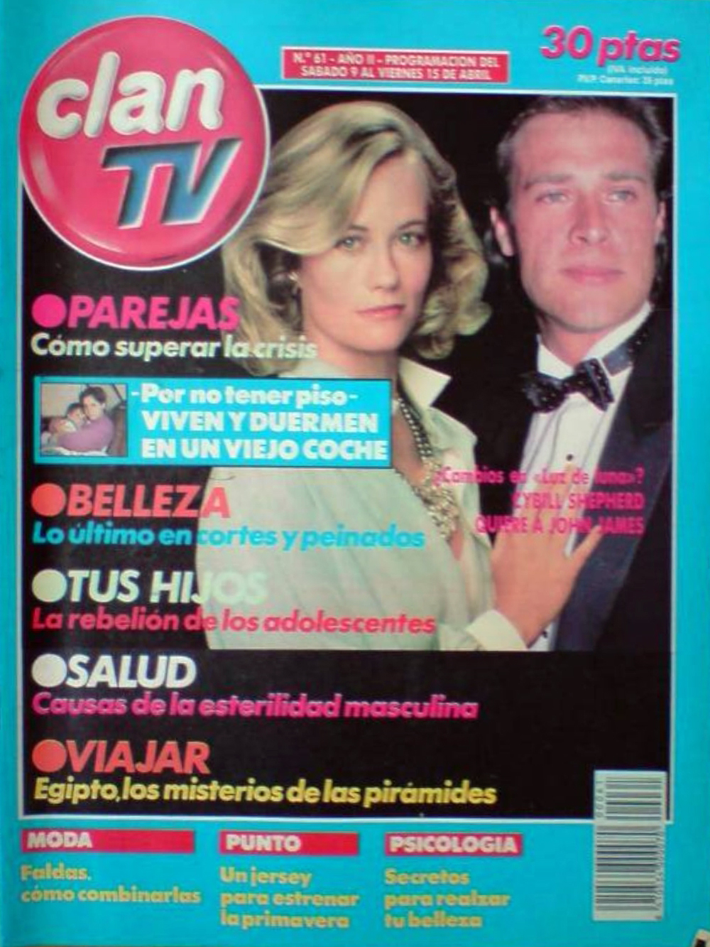 CLAN TV magazine side cover Issue 61 9 April 1988