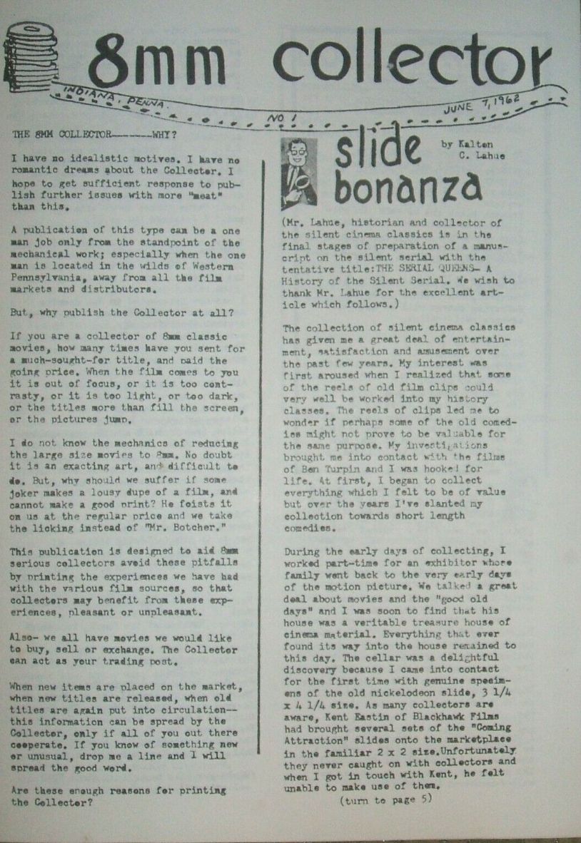 CLASSIC IMAGES magazine cover Issue 1 June 1962