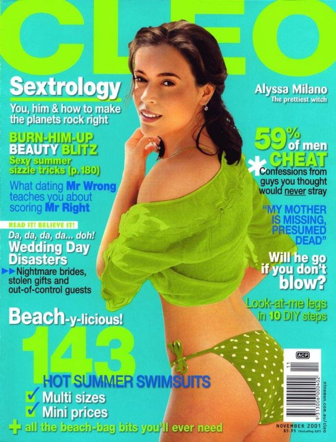 CLEO AUSTRALIA magazine side cover  November 2001