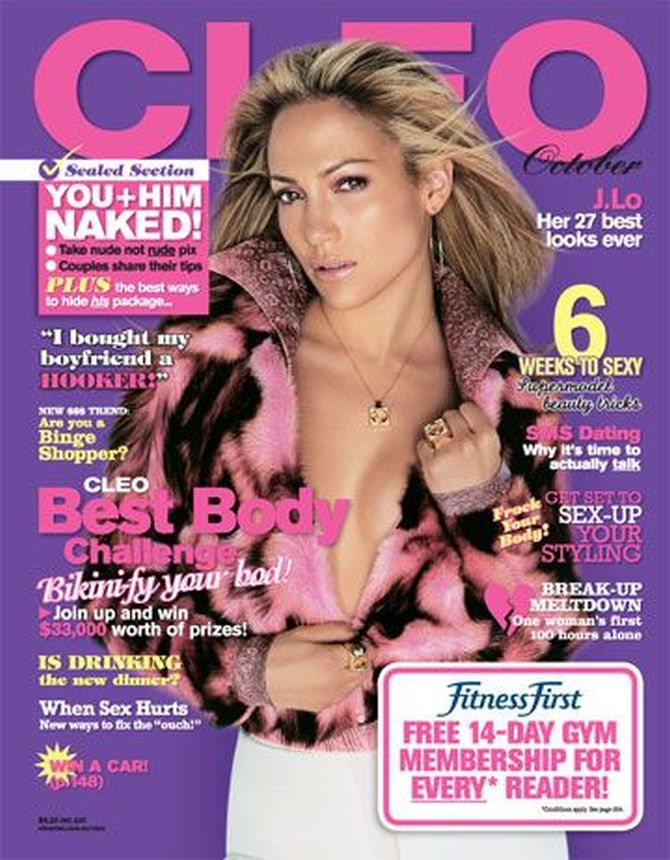 CLEO AUSTRALIA magazine side cover  October 2003