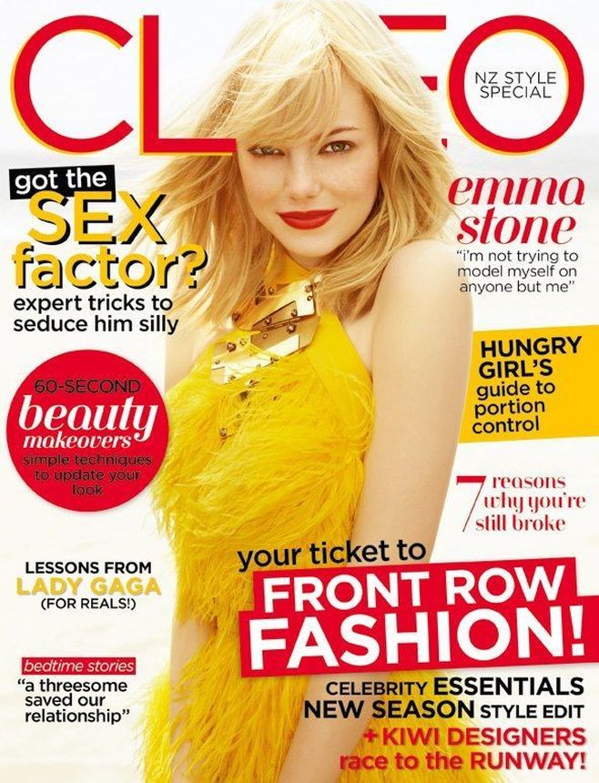 CLEO NEW ZEALAND magazine side cover  September 2012