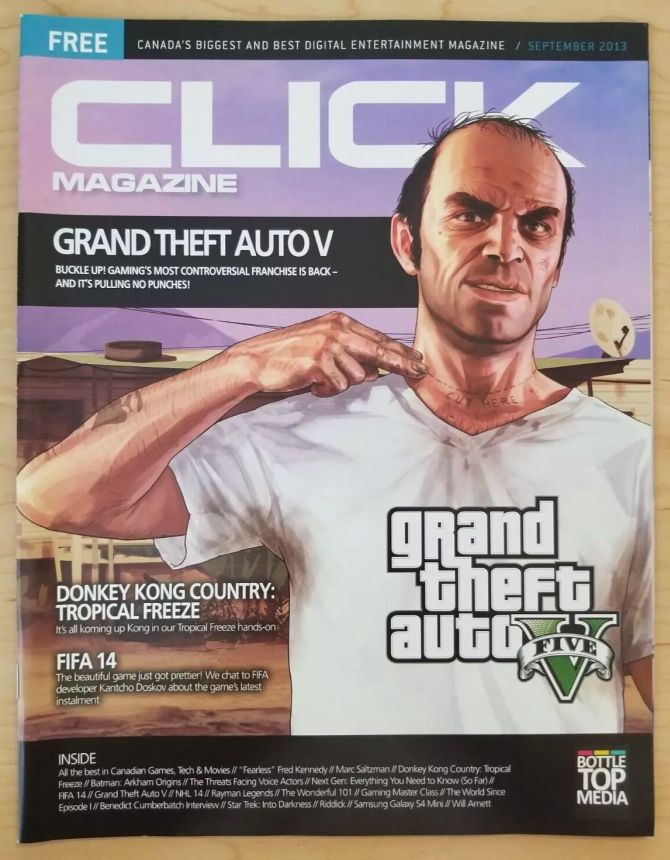 CLICK (Ca) magazine side cover  September 2013