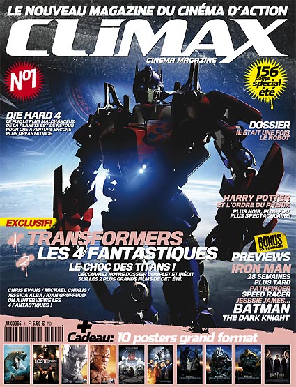 CLIMAX magazine side cover Issue 1 August 2007