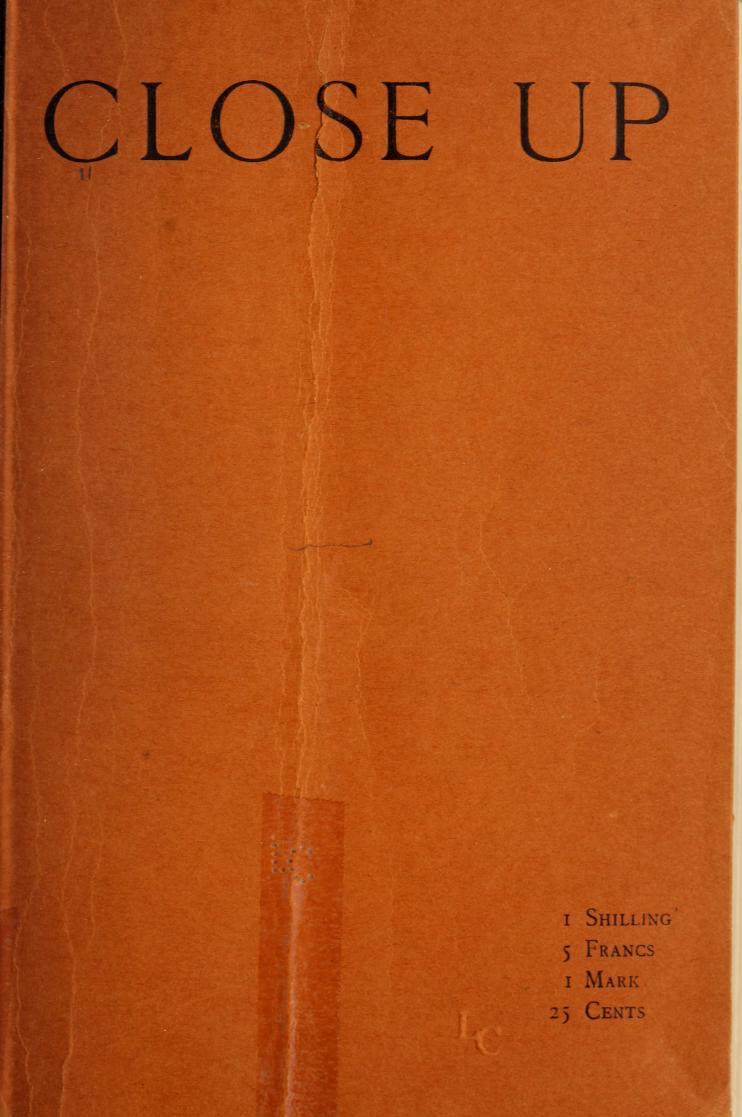 CLOSE UP magazine side cover Issue 4 October 1927