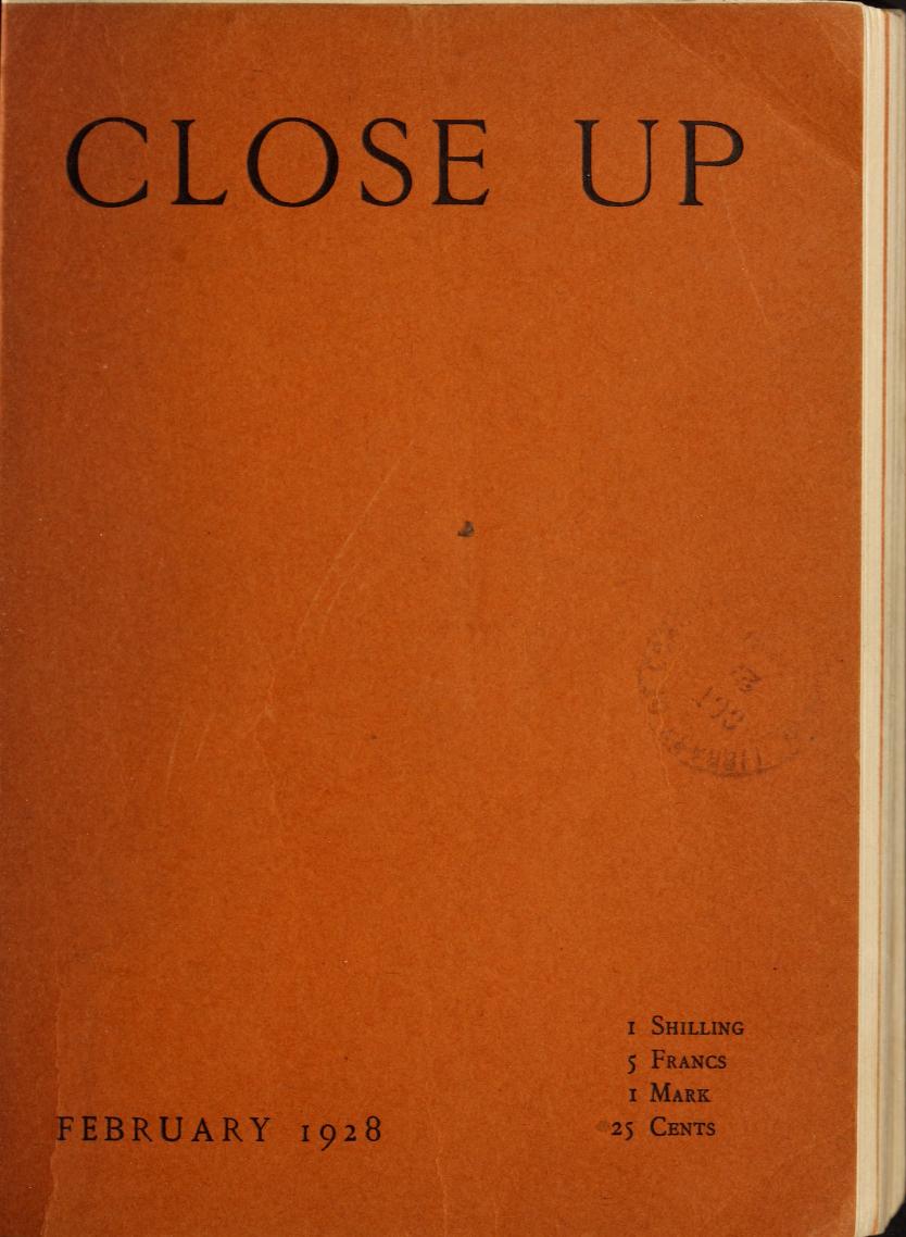 CLOSE UP magazine side cover Issue 8 Vol 2 # 2 February 1928