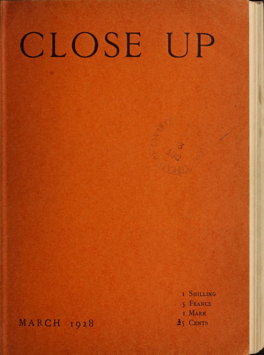 CLOSE UP magazine side cover Issue 9 Vol 2 # 3 March 1928