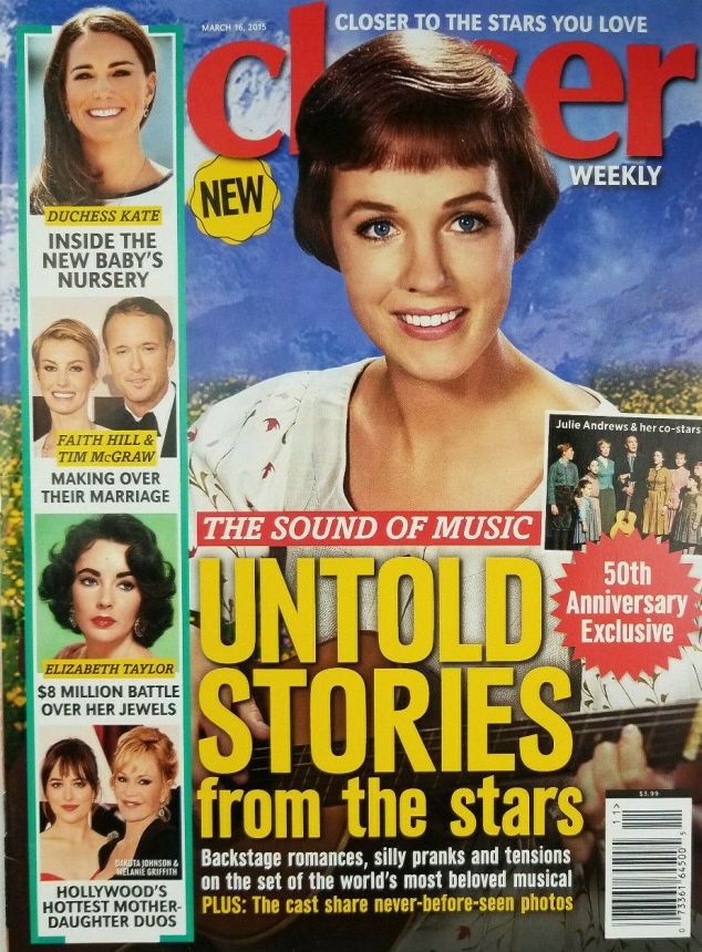 CLOSER WEEKLY magazine cover 16 March 2015