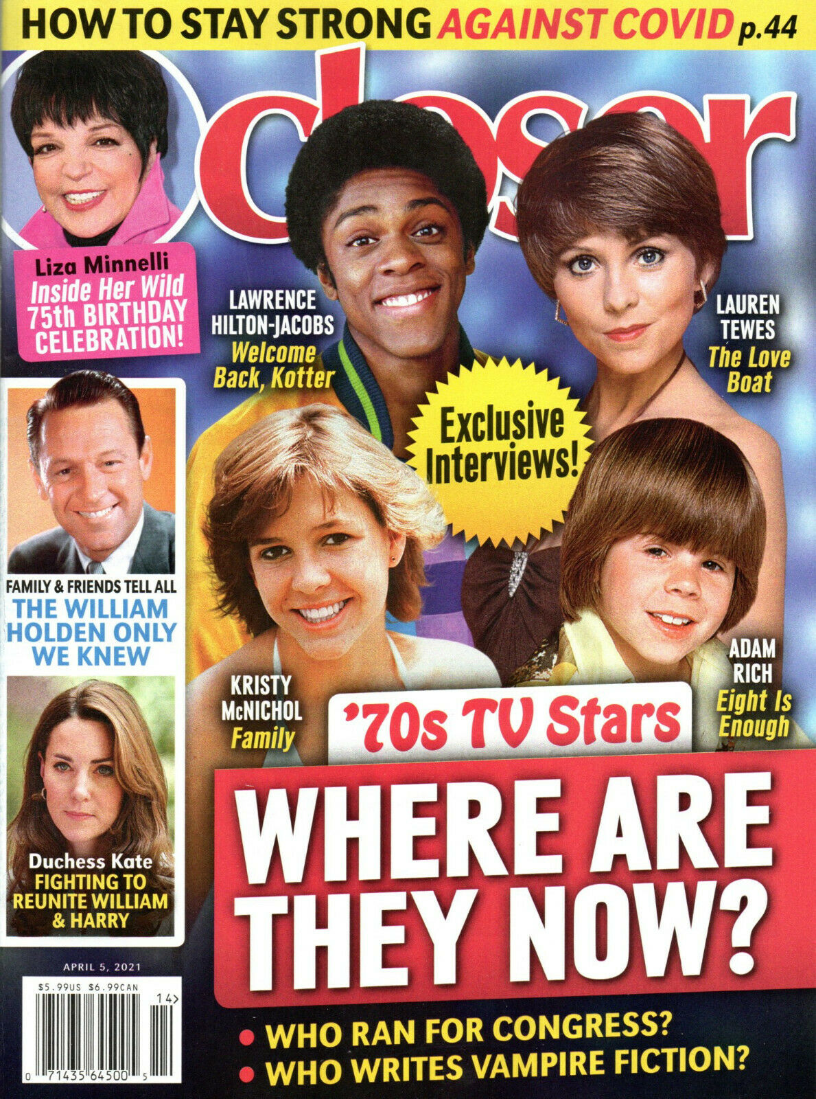 CLOSER WEEKLY magazine cover 5 April 2021