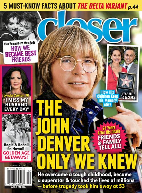 CLOSER WEEKLY magazine cover 9 August 2021