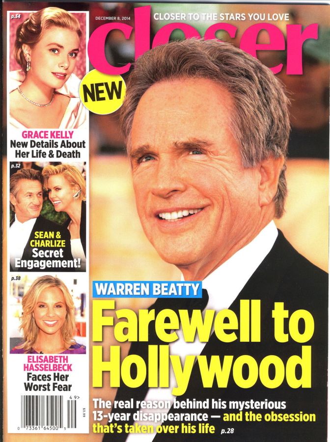 CLOSER WEEKLY magazine cover 8 December 2014