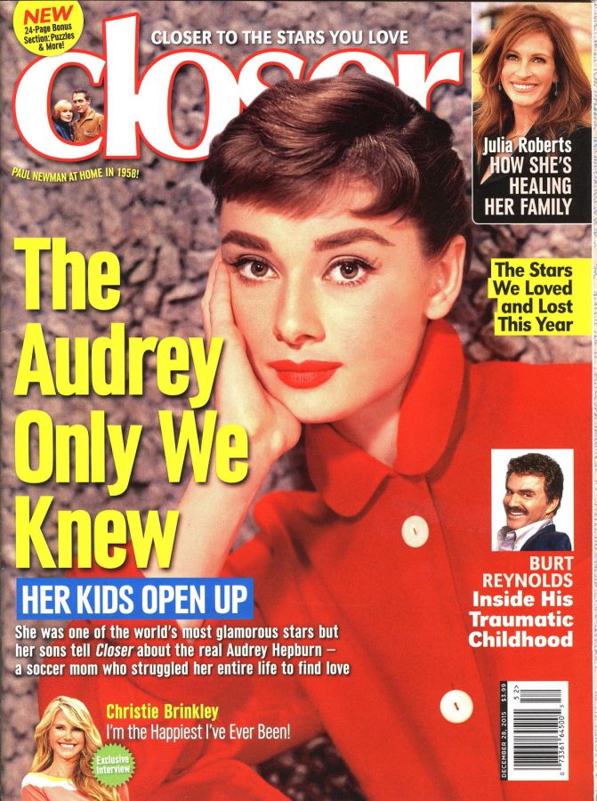 CLOSER WEEKLY magazine cover 28 December 2015