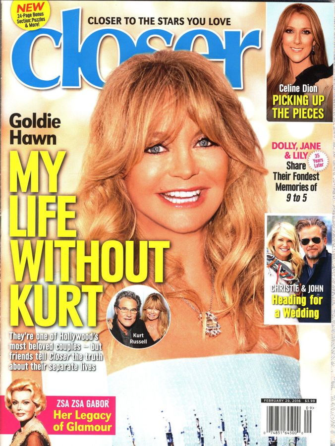 CLOSER WEEKLY magazine cover 29 February 2016