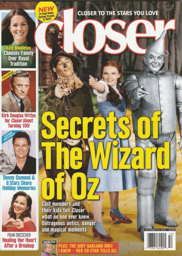CLOSER WEEKLY magazine cover 12 December 2016