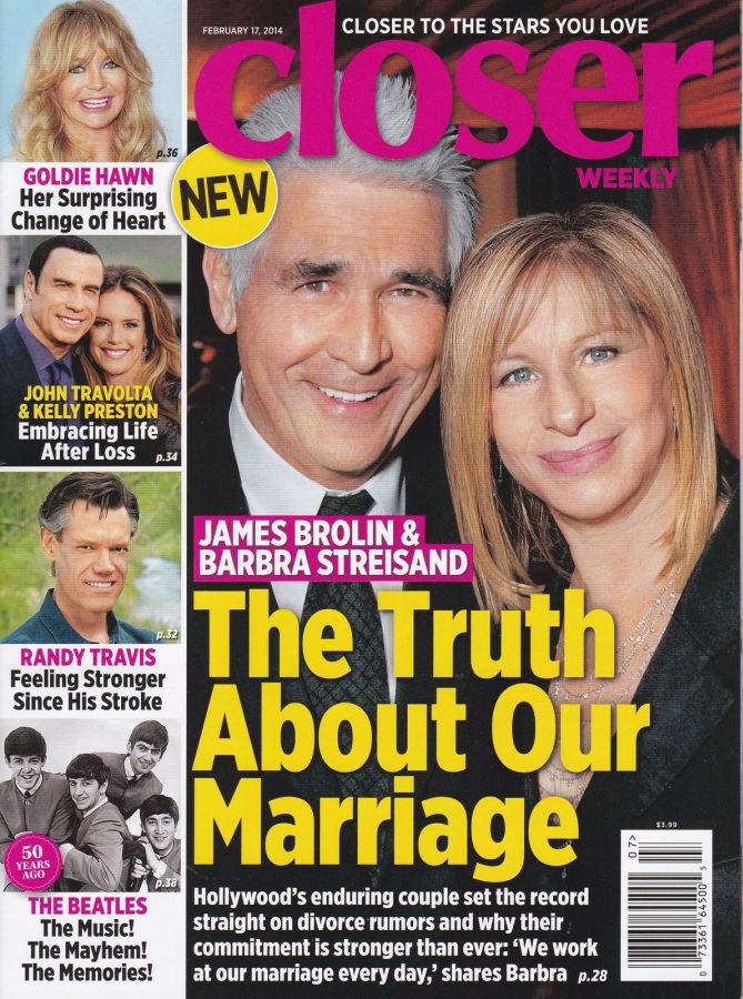 CLOSER WEEKLY magazine cover 17 February 2014