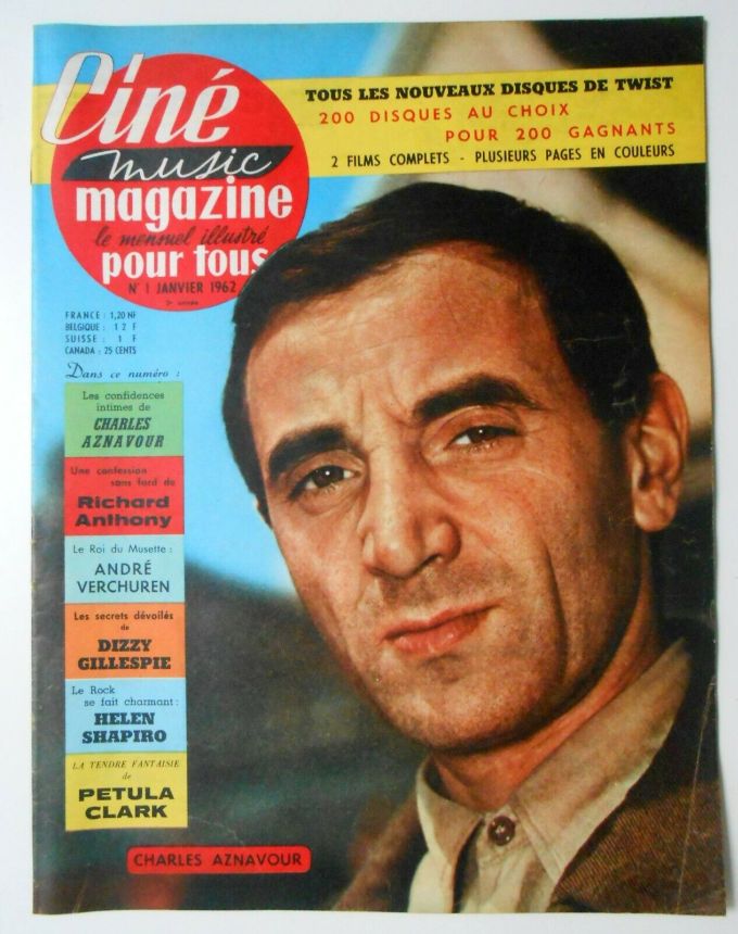 CINE MUSIC MAGAZINE magazine side cover Issue 1  January 1962