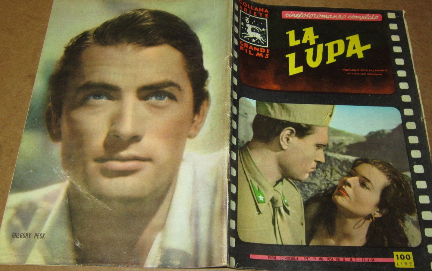 COLLANA ARIETE GRANDI FILMS magazine side cover Issue 2 25 April 1954