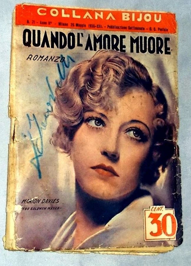 COLLANA BIJOU magazine side cover Issue 71 26 May 1935