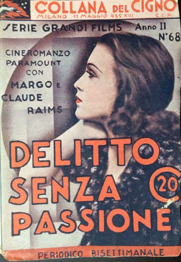 COLLANA DEL CIGNO magazine side cover Issue 68 11 May 1935