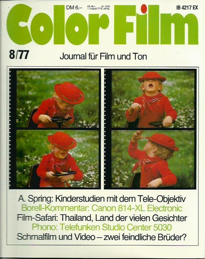 COLOR FILM magazine cover  August 1977