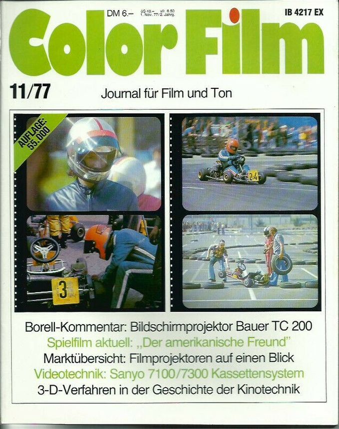 COLOR FILM magazine side cover  November 1977