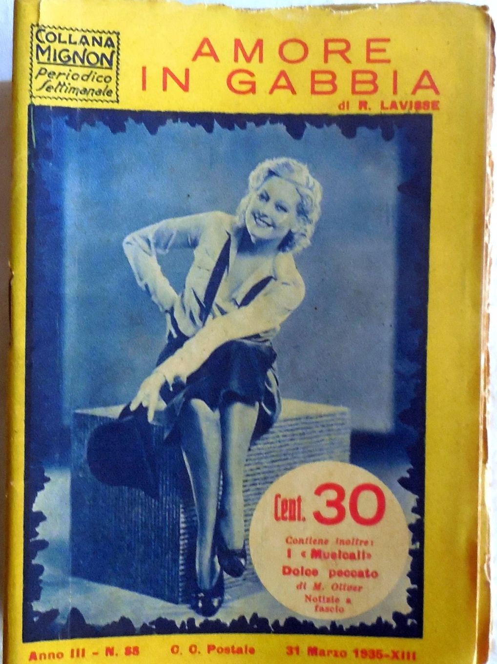 COLLANA MIGNON magazine side cover Issue 88 31 March 1935