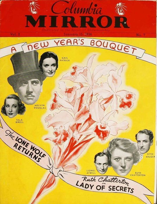 COLUMBIA MIRROR magazine side cover 15 January 1936