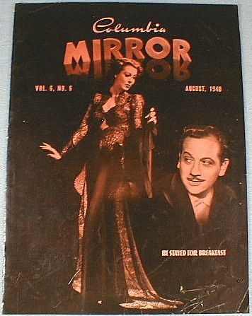 COLUMBIA MIRROR magazine side cover August 1940