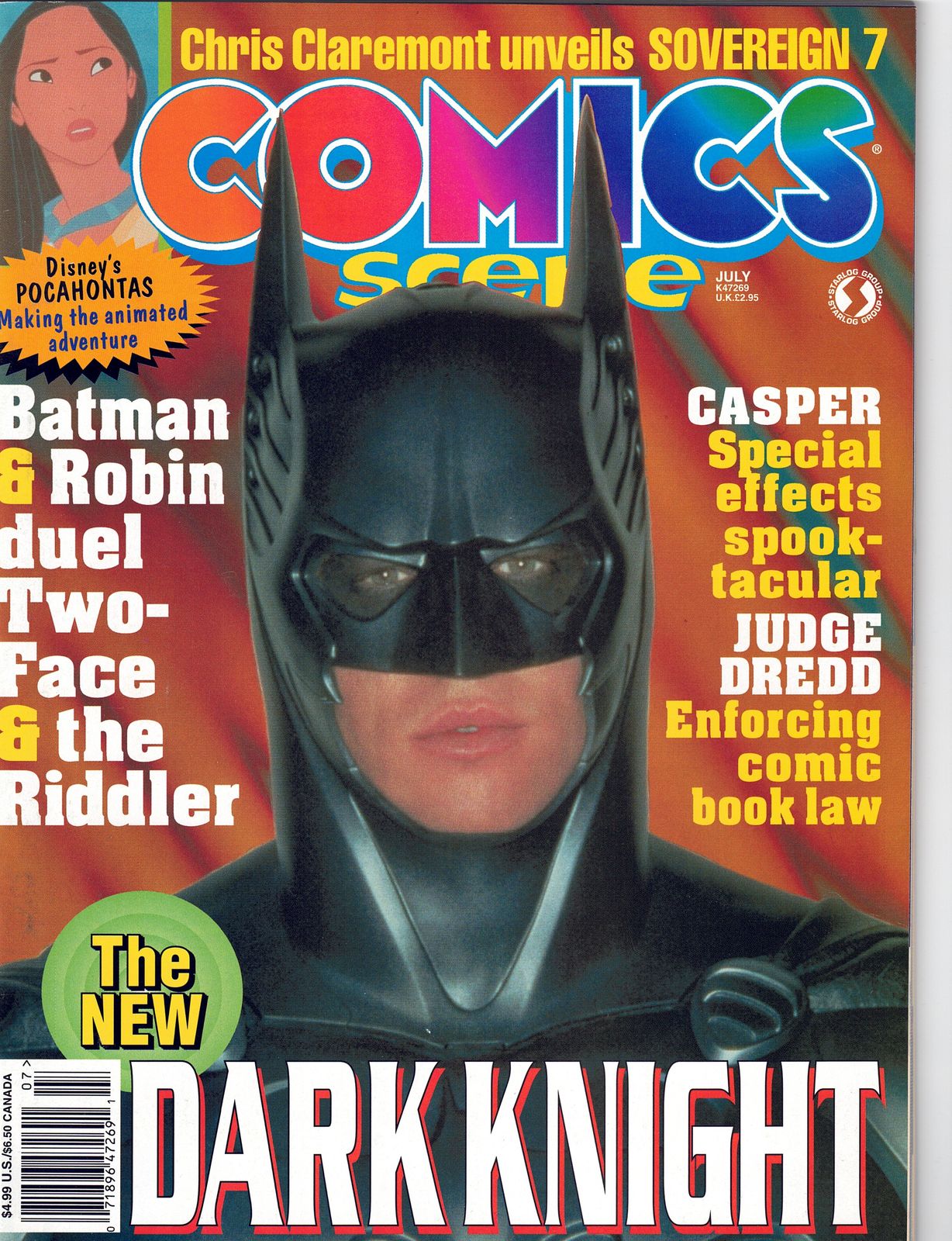 COMICS SCENE magazine side cover Issue 51  July 1995