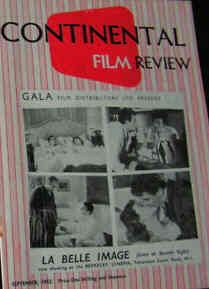 CONTINENTAL FILM REVIEW magazine side cover Issue 11 September 1953